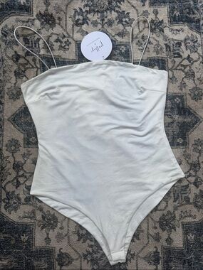 White Strappy One-Piece Bodysuit, Polly 8